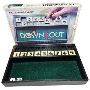 Vintage 1979 Mag-Nif Down & Out Numbers Dice Game Complete‎ with Dice